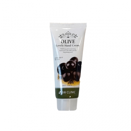 3W Clinic Крем для рук увлажняющий с экстрактом Оливы Olive Lovely Hand Cream, 100 мл