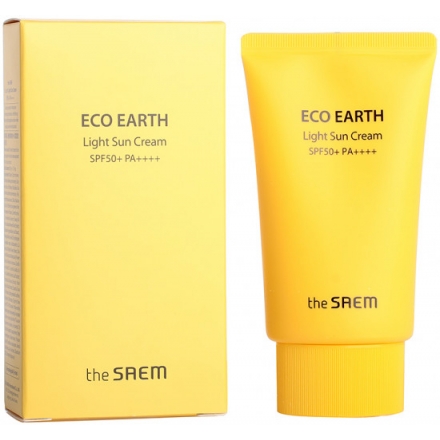 the saem eco earth light sun cream spf 50+ pa+++