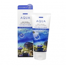 Пенка для умывания увлажняющая с аквамарином JIGOTT Natural Aqua Foam Cleansing
