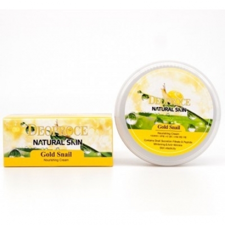 Deoproce Natural Skin GOLD Snail Nourishing Cream/Питательный крем с золотом и муцином улитки